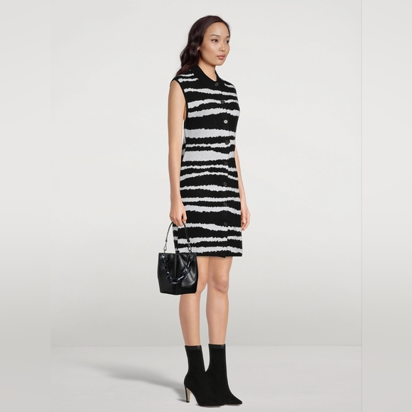 Samsoe Samsoe Hope Wool/Cashmere Zebra Dress size S - Picture 4 of 7